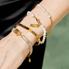 18K GOLD PLATED STAINLESS STEEL BRACELET