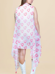 Heart Print Vest