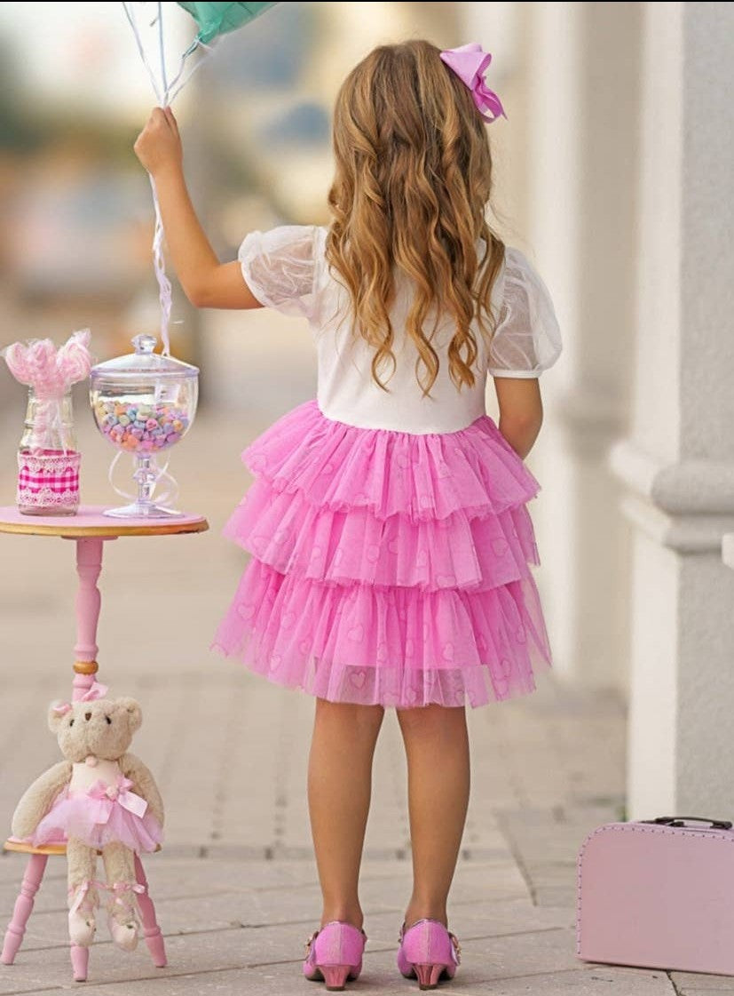 Sweetheart Girls Cutie Pie Tiered Tutu Dress