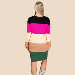 Color Block Knit Sweater