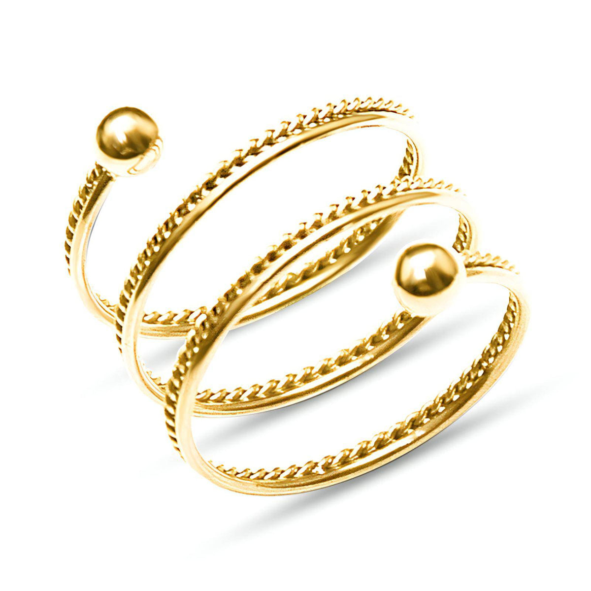 18K GOLD PLATED STAINLESS STEEL FINGER RING