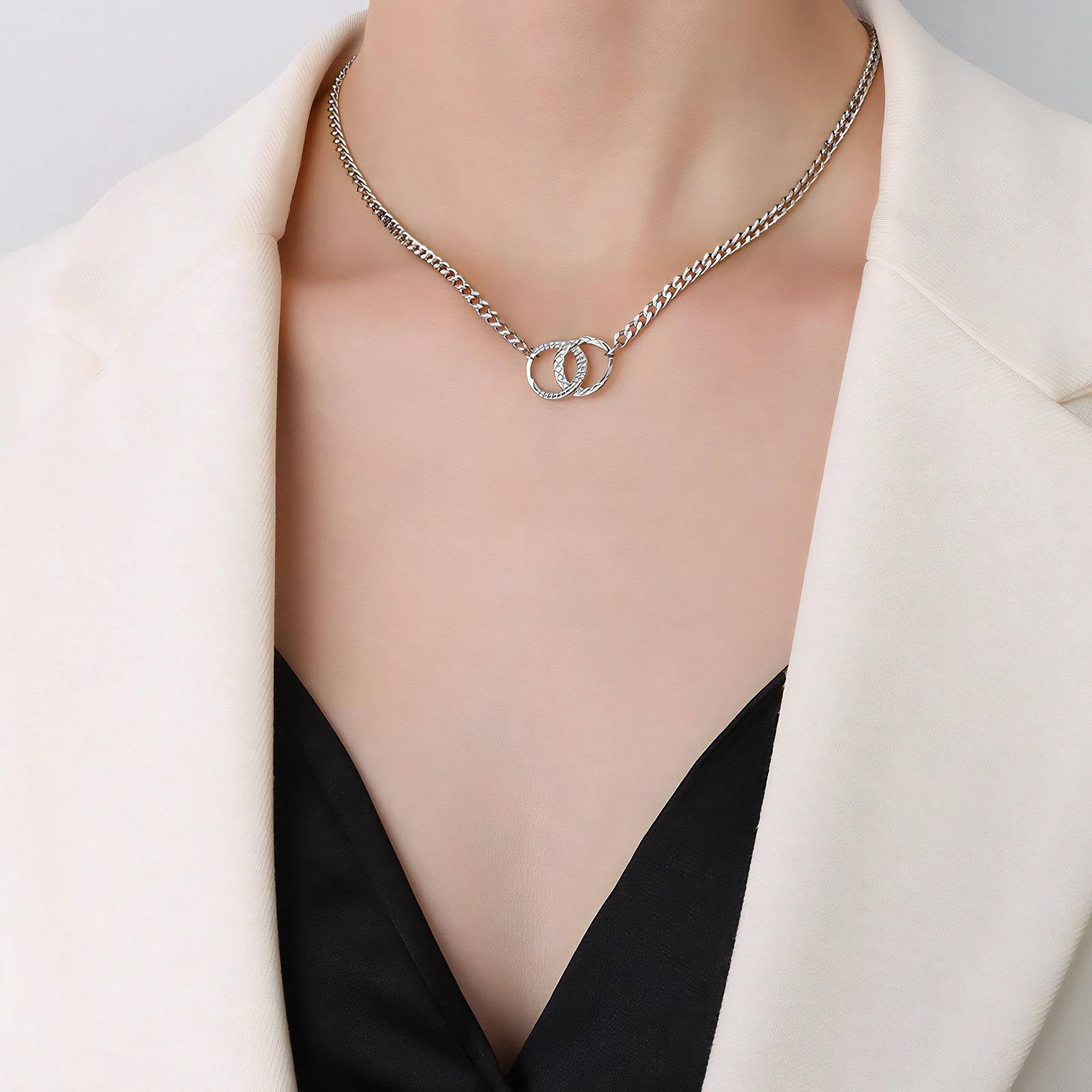 STAINLESS STEEL "INFINITY" NECKLACE