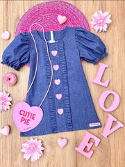 Girls Cutie Pie Denim Dress