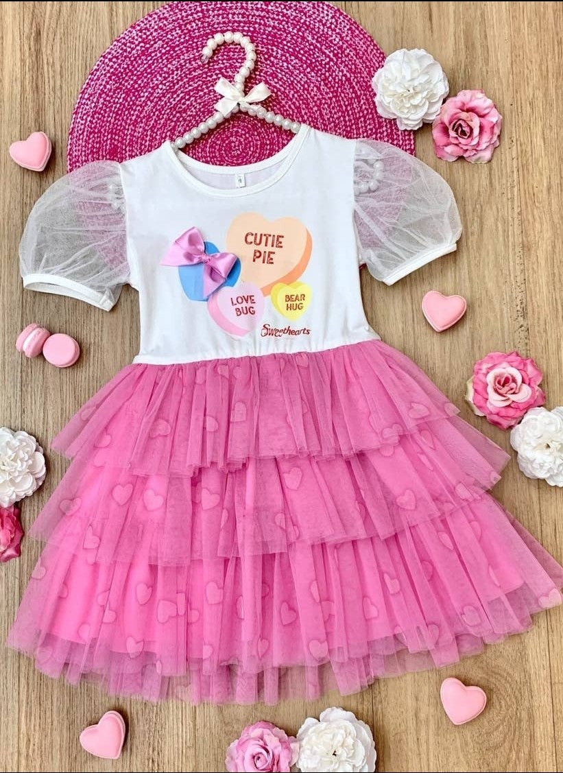 Sweetheart Girls Cutie Pie Tiered Tutu Dress